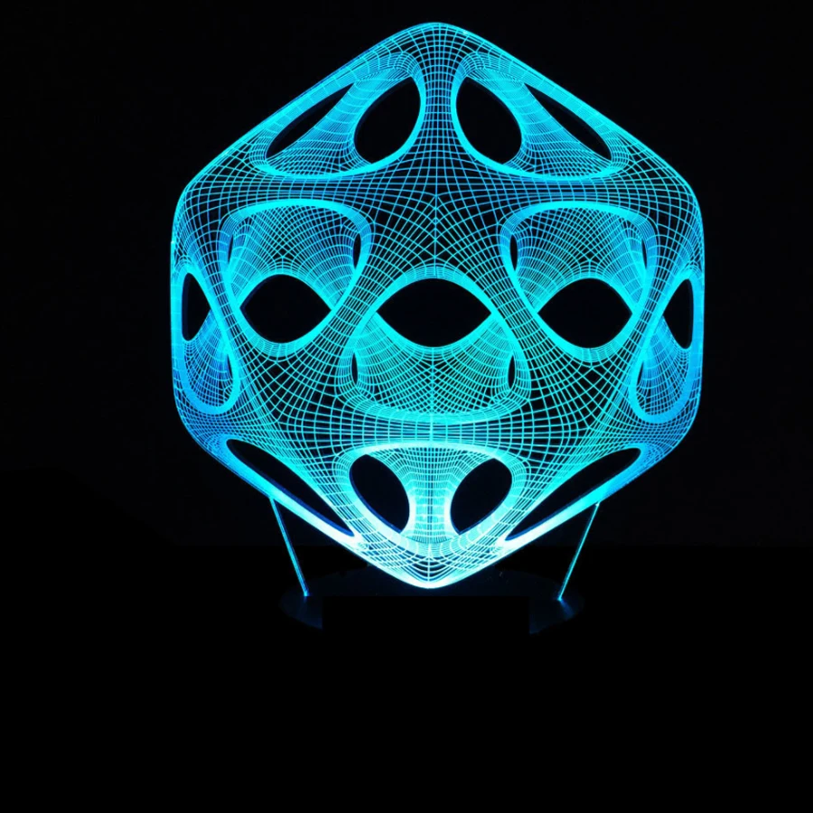 

3D LED Night Lights Abstract with 7 Colors Light for Home Decoration Lamp Amazing Visualization Optical Illusion Awesome