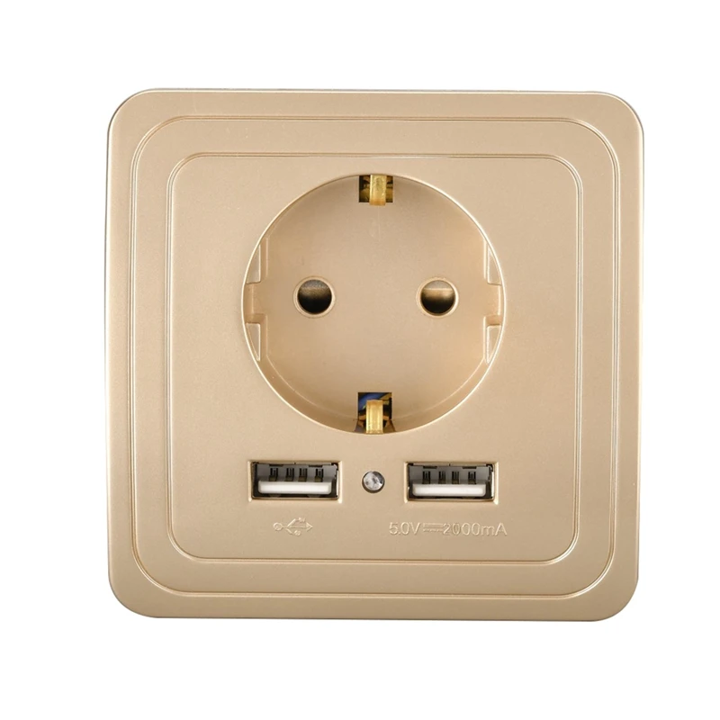 

wall Socket With USB eu Plug usb wall outlet Port 110V-250V Charger Socket With usb electrical outlet kitchen plug sockets
