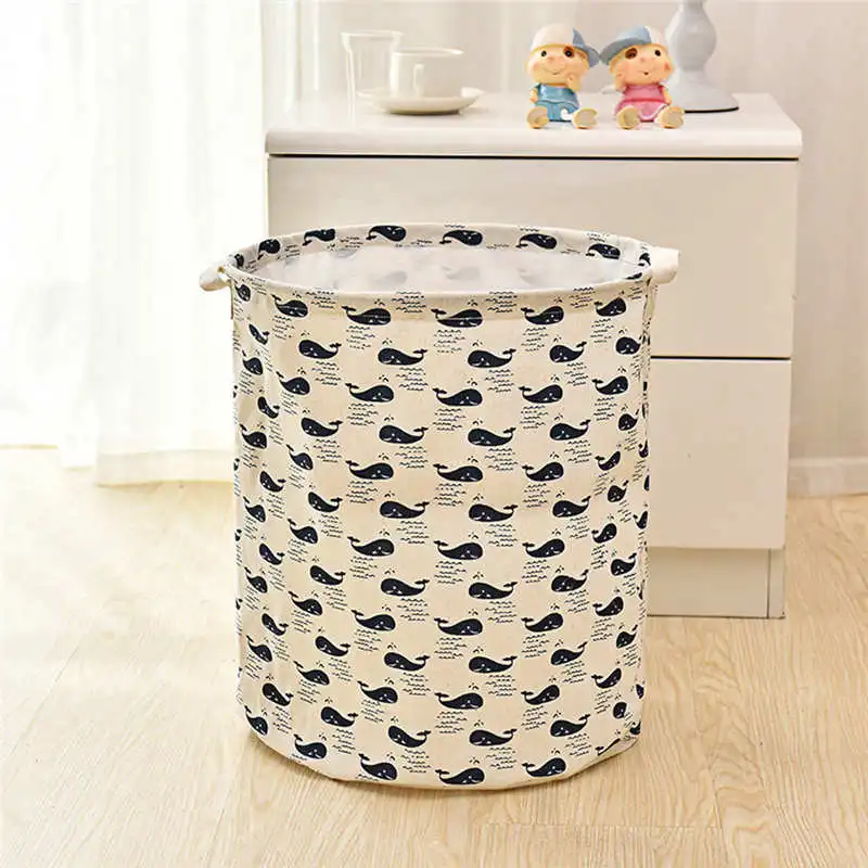 Waterproof Canvas Sheets Laundry Clothes Laundry Basket Storage Basket Folding Storage Box #2o17 (7)