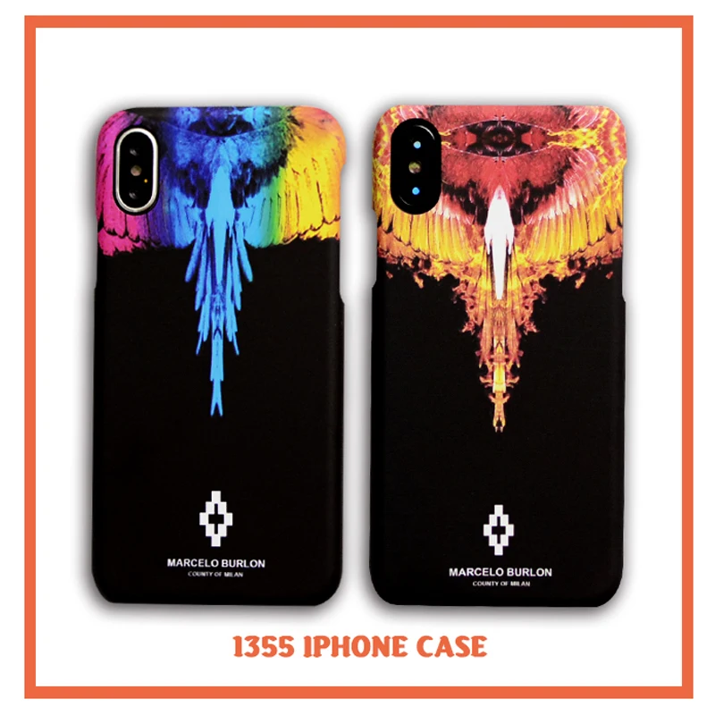 

Luxury Marcelo BURLon snake wing Hard PC Protective Phone Case For iphone X XR XS MAX 8 7 6 6S Plus Cover For iphone X XR XS MAX