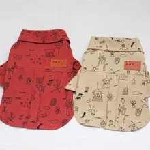 FK20 популярная весенне-летняя рубашка для собак, пальто, одежда, модные изделия для кошек и щенков с граффити, футболка для Йоркских собак, Размеры S-XXL