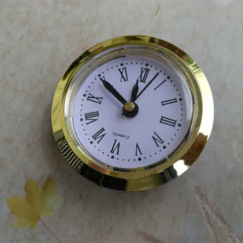 

10 Pieces Out Diameter 50MM Built - in Clock Gold Rim Classic Clock Quartz DIY Clocks Head Insert