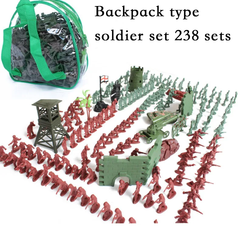 238 шт./компл. ностальгические пластик 1: 72 солдат были молния сумка набор моделей майки Второй мировой войны военная база корпус мальчик игрушки