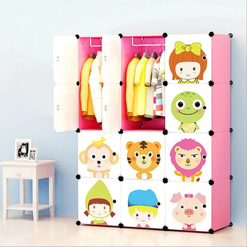 جديد الأطفال الكرتون البلاستيك الجمعية بسيطة خزانة خزانات مقصورات التخزين الراتنج تكوين الطفل ل عدة الطفل