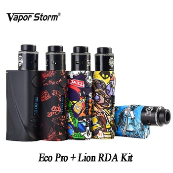 

Original Vapor Storm Eco Pro&Lion RDA Tank Kit Vape 80W Eco Pro TC Box Mod Fit 18650 Battery Electronic Cigarette Vaporizer Vape
