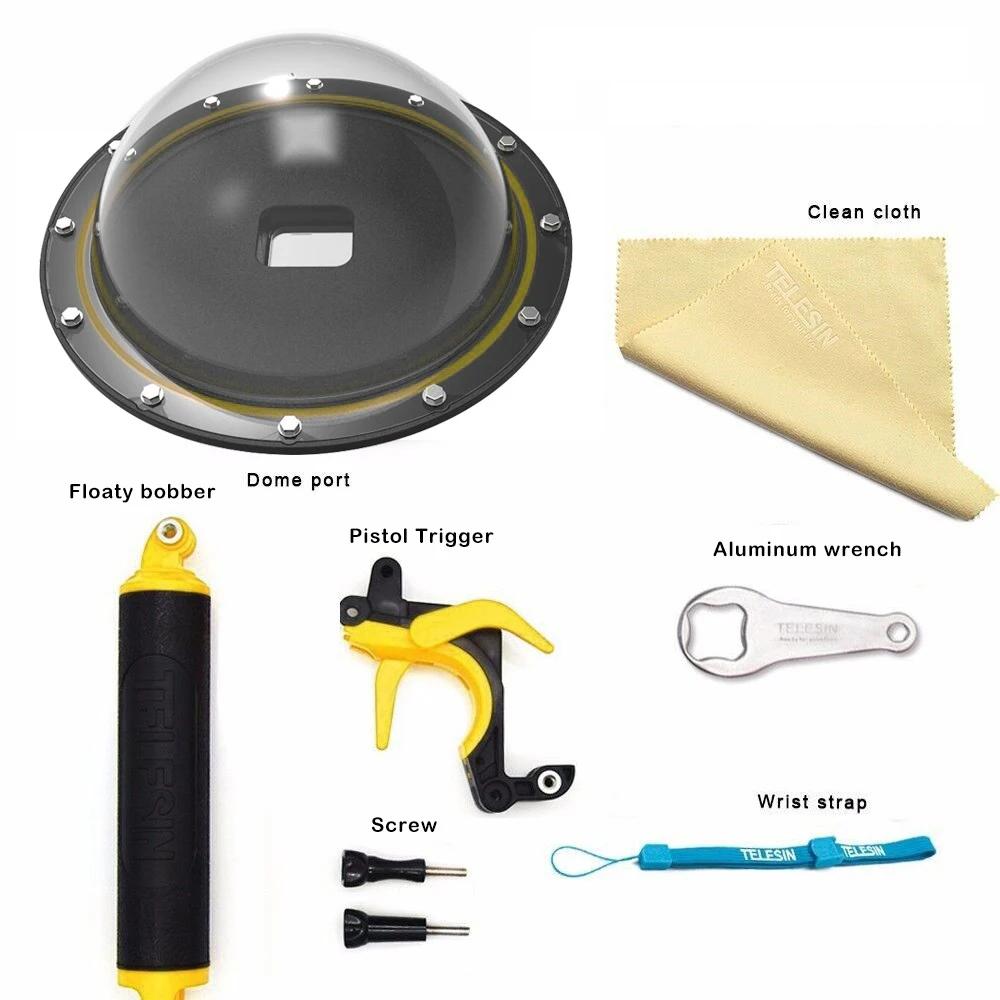 

Gopro Underwater Diving Hood Dome Shutter Stabilizer Pistol Trigger Floating Hand Selfie Stick for Gopro Hero 4 3+3 Accessories