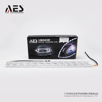 

AES 2X Double Color LED Crystal Daytime Running Light 50CM Flexible Led Strip Tube Light Car Styling Top Quantity