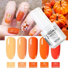 5ML empapa esmalte de uñas de gel uv LED Colores naranja opción agradable Vintage arte de uñas esmalte de gel manicura decoración base para uñas polaco