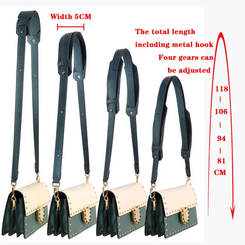 BAMADER High Quality Genuine Leather Bag Strap Ladies Wide Shoulder Strap 81CM-118CM Adjustable Fashion Women's Bag Accessories