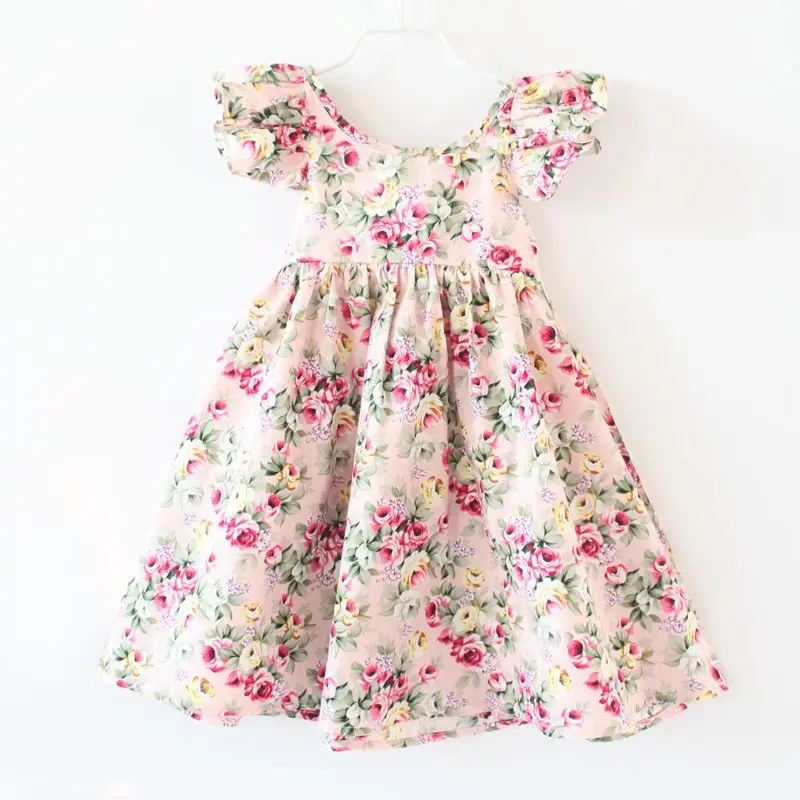 pink flower dress girl