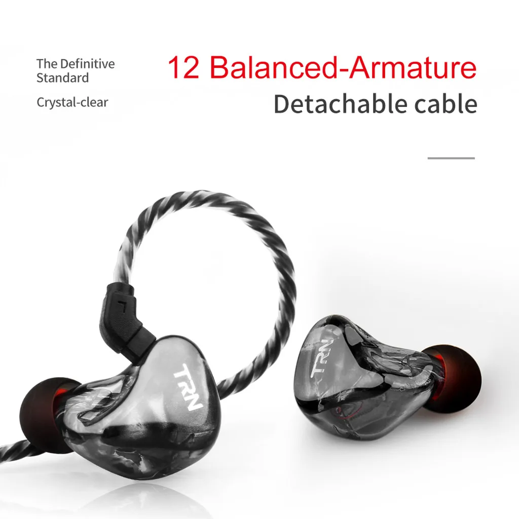 

2019 New TRN X6 EarHIFI 12-Unit Ring Iron Headset Phone Subwoofer Wired With Mic Built-in Microphone 3.5mm In-Ear Wired