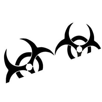 

2Pcs Reflective Umbrella Personality Cartoon Zombie Controlled Mirrors Car Stickers Decals Black/Silver CT-572