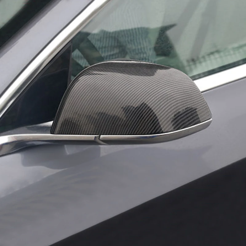 

My Good Car Imitation carbon fiber rearview mirror cover rearview mirror housing mirror cover for Tesla model 3 Car accessories