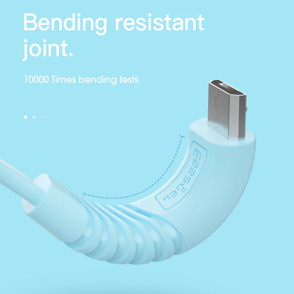 Essager كابل صغير مسطح بمنفذ usb ل Xiaomi Redmi سامسونج 2.4A سريع شحن سلك Microusb شاحن بيانات الحبل شاحن هاتف محمول يعمل بنظام تشغيل أندرويد كابلات