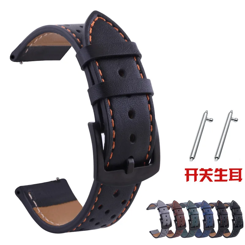 

Genuine Cow Leather Watchband Replacement Watch Magic Quick Release Band Steel Buckle Strap Wrist Belt Bracelet Accessories