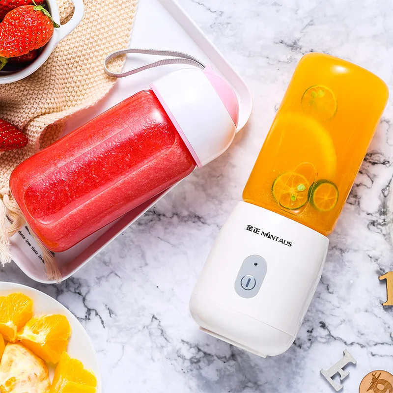 Portable Mini USB Wireless Fruit Juicer 380ml Glass Bottles 2000mAh Rechargeable Battery Mini Blenders Mixer Sports Bottles