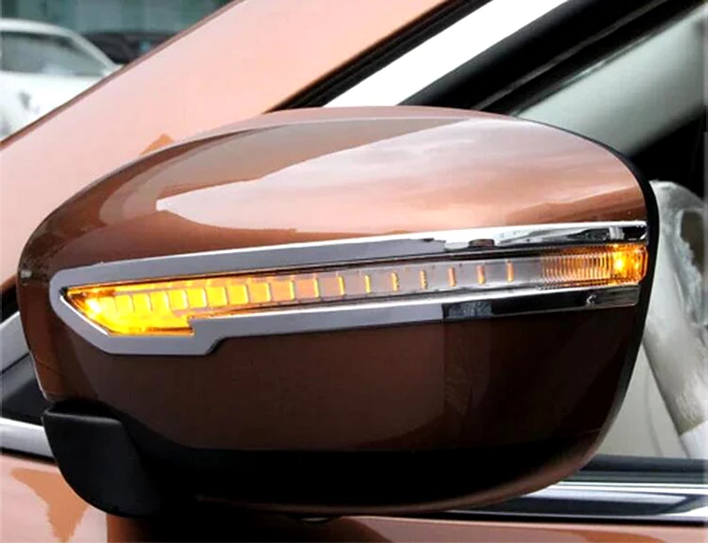 2 ABS Plstic Chrome Trim Rubbing Strip Rearview font b Mirror b font Cover Exterior Accessories