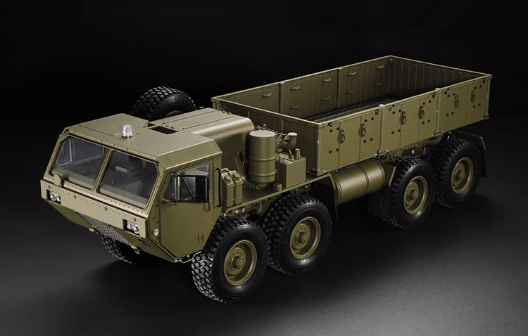 HG 1/12 RC военный грузовик США металлический 8*8 шасси Модель 2,4G радио Серводвигатель P801 TH04720 - Цвет: green