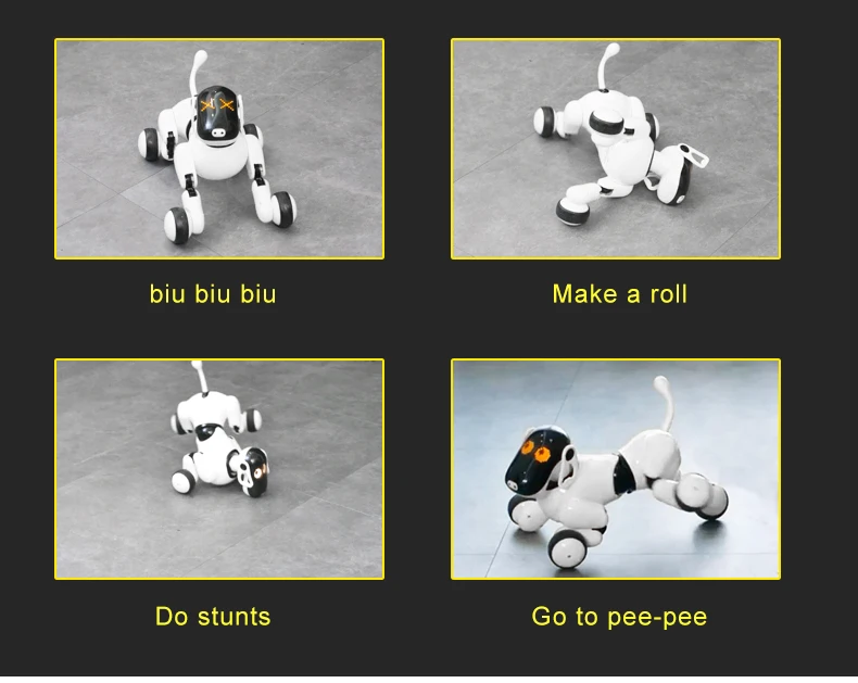 Presente de Aniversário Helicmax Robô Inteligente Eletrônico Pet Aplicativo Móvel Manipulação Bluetooth Conectar Multi-função ai Cão 8 Animais e robôs por radiocontrole