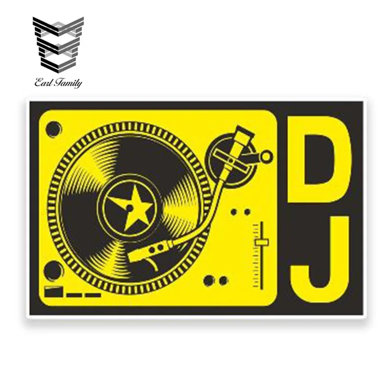 EARLFAMILY 13 см x 7 DJ наклейка в музыкальном стиле окна стены дома Стекло для двери