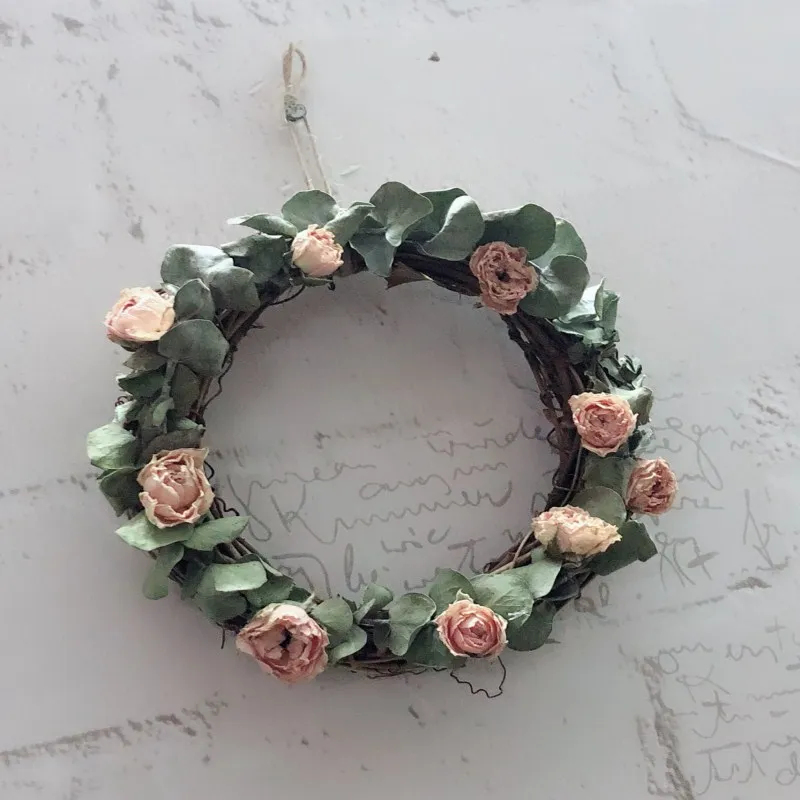 Винтажное Эвкалиптовое романтическое кольцо с розами и пузырьками, украшение на стену, мини-украшение, бесплатная доставка
