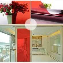 Красный цвет DIY Украшение пленка Здание стекло Окно Солнцезащитный козырек виниловые пленки прозрачные наклейки на окна домашний декор для домашних животных 50 см x 15 м