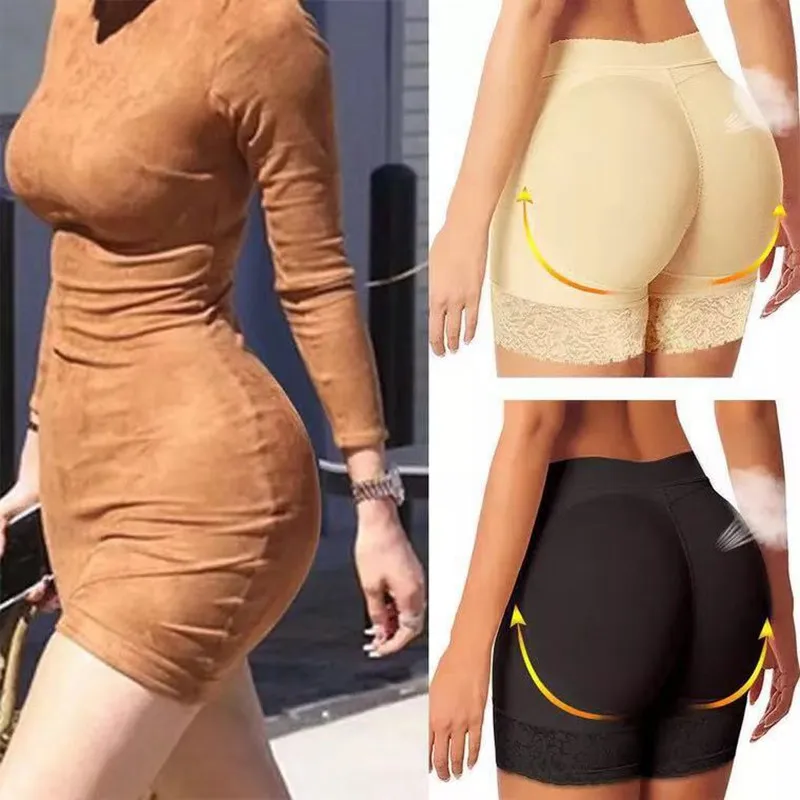 Fake Ass Women Padded Panties Sexy Boyshort Push Up Butt Lifter Hip  Enhancer Underwear Panties Ladies Elastic Lace Bum Shorts - Shapers -  AliExpress