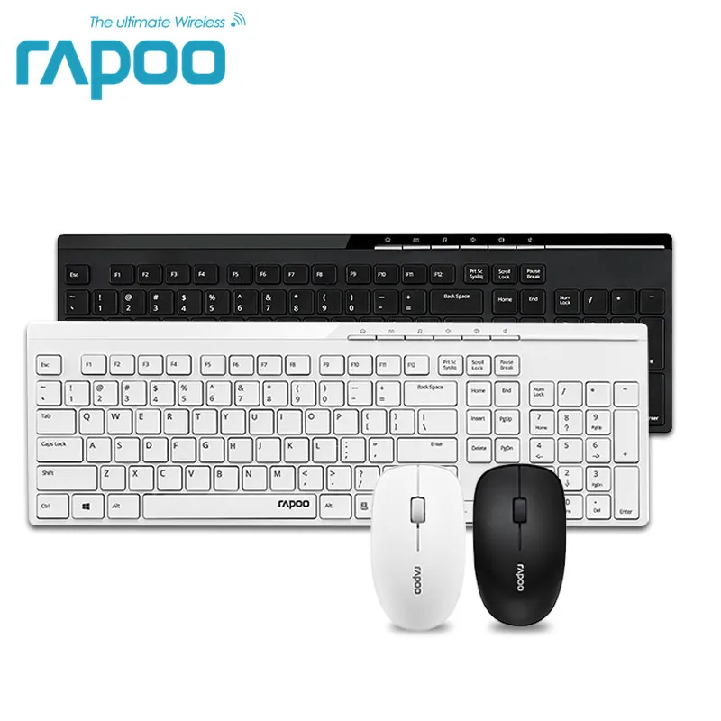 

Original Rapoo X8100 2.4G Wireless Optical Keyboard and Mouse Combos for Lenovo Macbook Computer Laptop