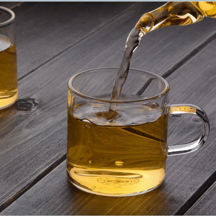 

Free shipping good quality Super Clear Modern Tea Cups with Handle 80-120ml, Drinkware,Kungfu Tea Set,Mini Tea cups