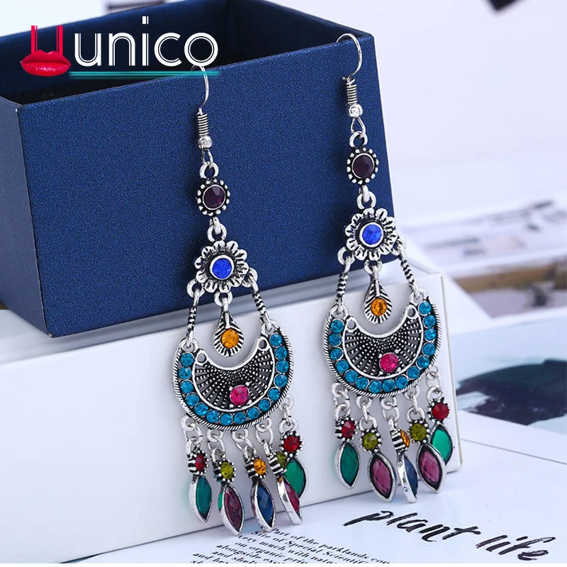 

uunico 2018 Jewelry Bohemia Folk Style Pierced Earrings for Women