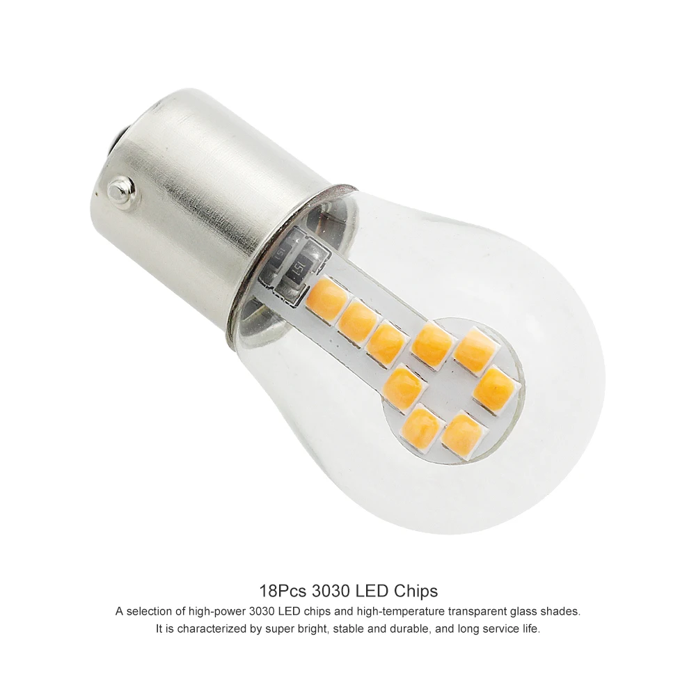 1 шт. 12 В 1156 BA15S BAY15D 1157 18 SMD 3030 светодиодная автомобильная лампа указателя поворота