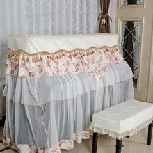 1 компл. стиль вертикальный крышка фортепиано с стул крышка золото бархат Ткань Пылезащитная крышка KQ 013