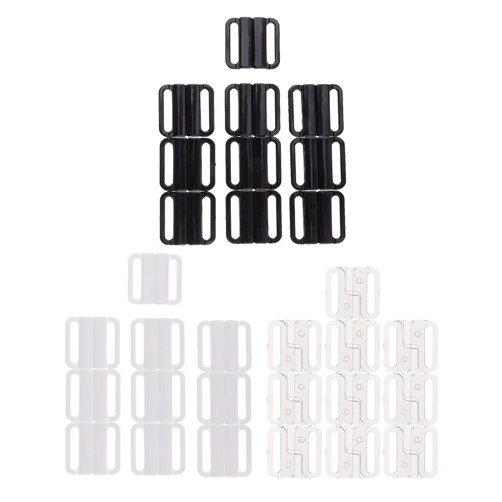 

10 Set Plastic Bra Buckle Clip Bra Closure Sewing Clip Back Strap Holder Accessories for Women Underwear Bikini Swimming Harness