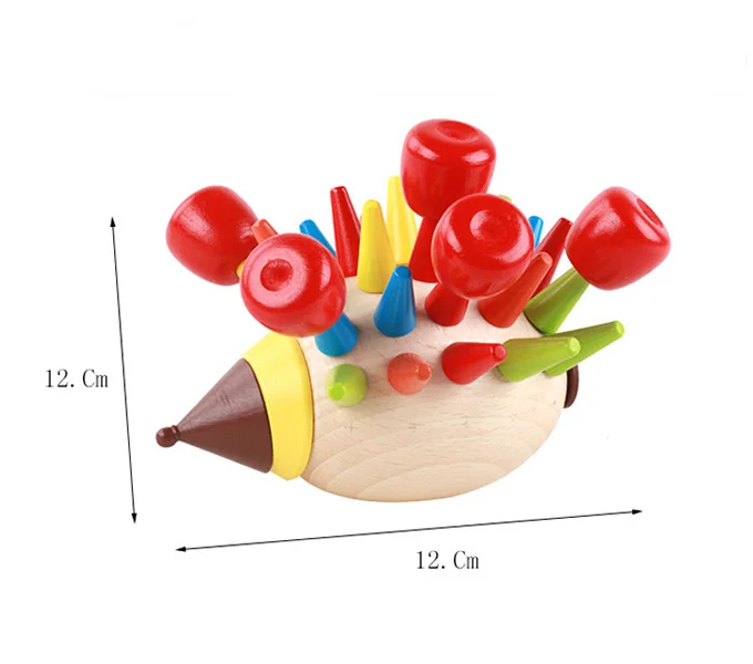 Детские Монтессори магнитные вставки Спайк конструктор «Ежик» деревянная сборка разборная модель комплект Развивающие игрушки для детей