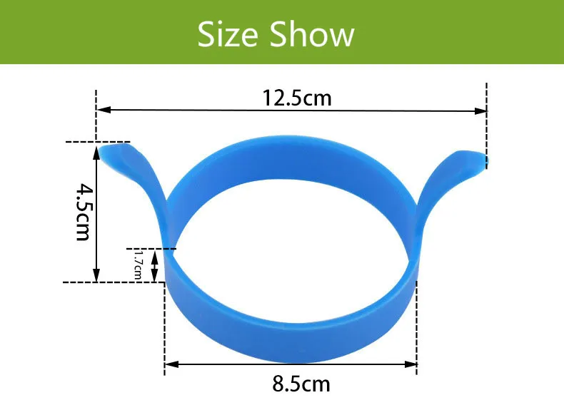 Семейный инструмент для омлета на завтрак, круговой, пищевой, силикагель, омлет, высокая температура, два уха, модель омлета