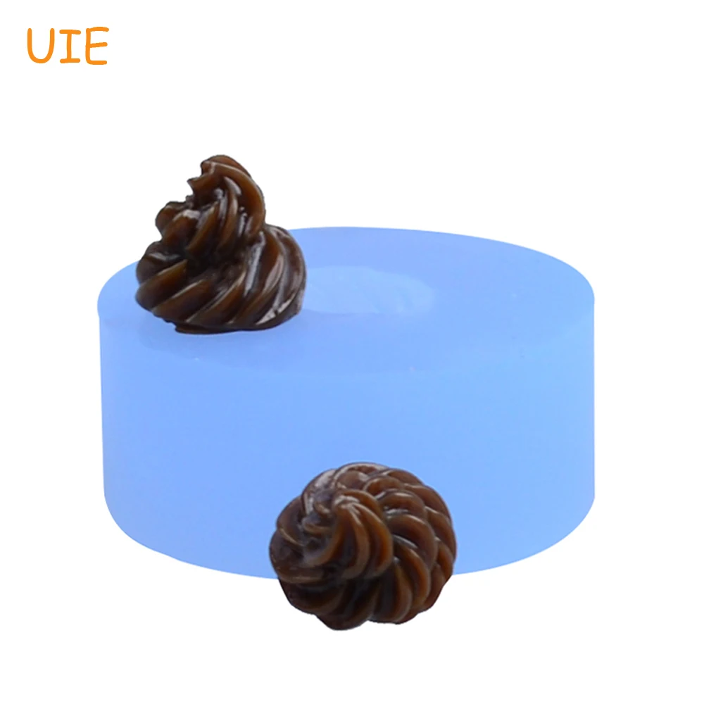 

XYL126U 10.8mm Whipped Cream Silicone Mold - Miniature Food, Cake Decoration, Fondant, Chocolate, Cookie Biscuit, Resin Clay