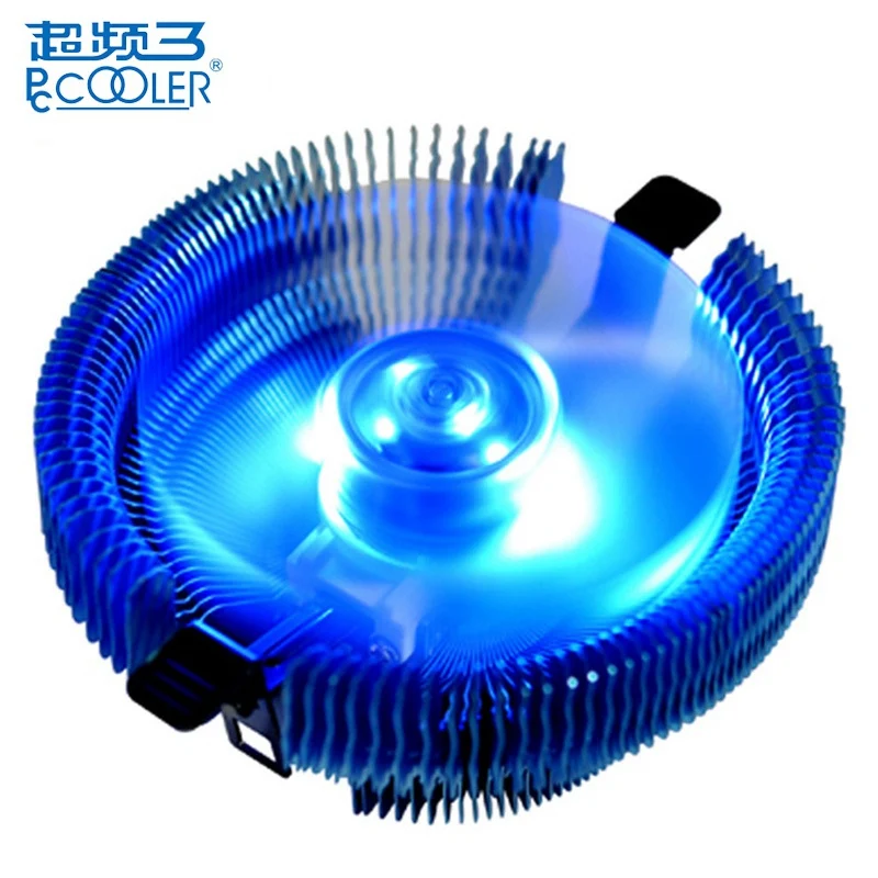 PCCOOLER E92F 90 мм 4 Pin Процессор кулер вентилятор охлаждения синий светодиодный