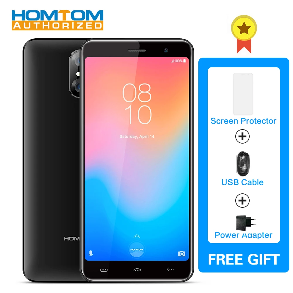 

HOMTOM C13 3G Smartphone 5.0 Inch MT6580M Quad-core 1.3GHz 1GB RAM 8GB ROM 5.0MP Rear Camera 2750mAh Android Mobile Cellphone