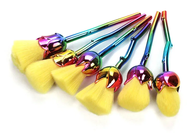 Conjunto de Pincel de Maquiagem Rosas Ferramentas Nova Maquiagem Criativa 6 Pçs - Set 5 6 pçs set rosas ferramentas conjunto de