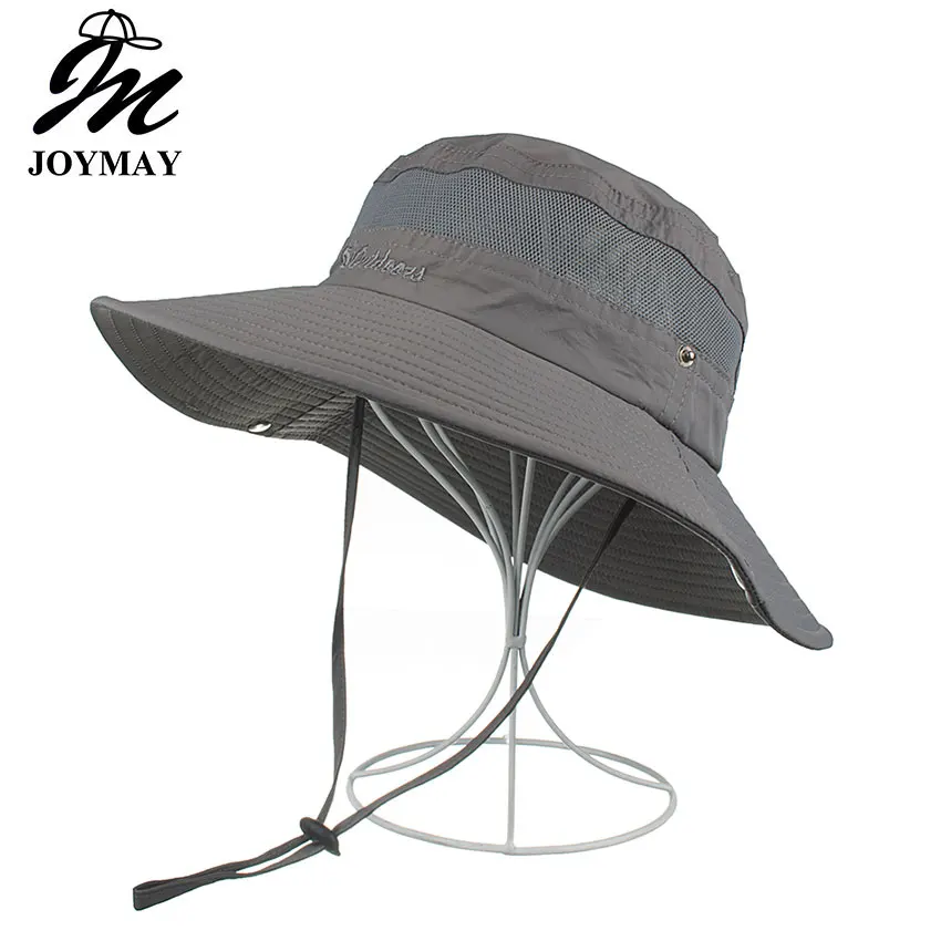 Joymay الصيف واسعة حافة قبعة دلو القبعات الصيد uv حماية سمبريرو كاب الرجال المشي في gorro القبعات لرجل وامرأة YF014