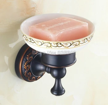 

Black Oil Rubbed Bronze Wall Mounted Bathroom Soap Dish Holder Wba471
