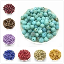 Perles rondes acryliques 6 / 8/10mm, Imitation pierre naturelle, pour le maquillage de bijoux, Bracelet à bricoler soi-même collier, tendance