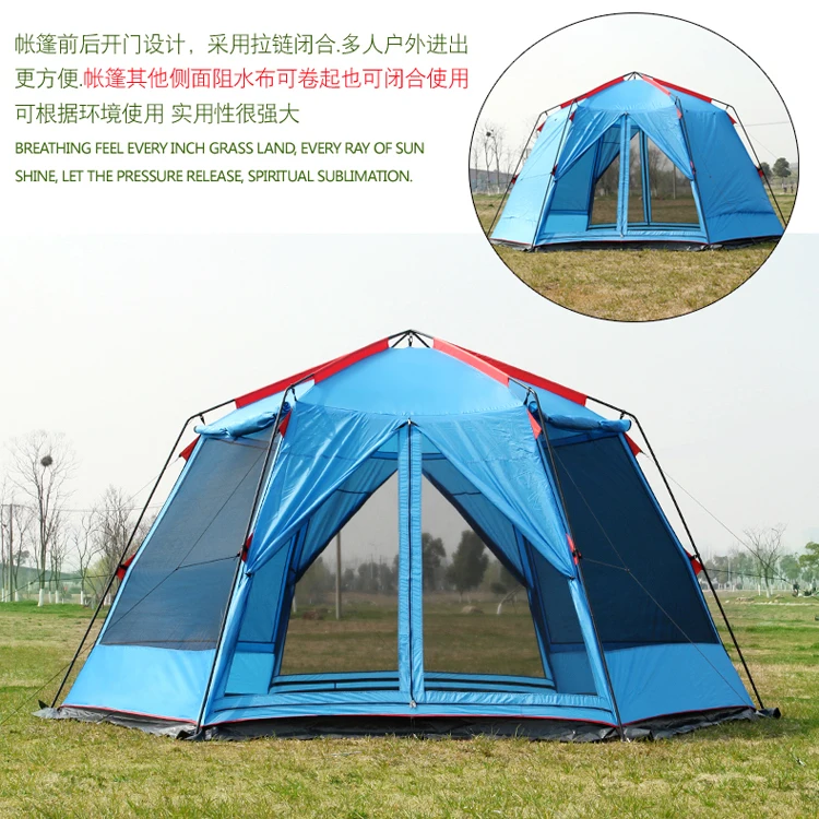 УФ навес для защиты от дождя и комаров 8 10 12 человек 2 слоя|outdoor camping tent|camping tentbeach sun |