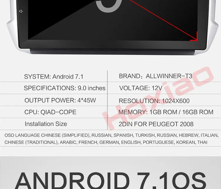 Discount For Peugeot 2008 208 android Car 2 din radio GPS Navi 4 Core 9" WIFI  Car Android Multimedia 2din car dvd player 11