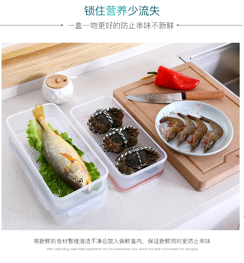 Приготовление еды контейнер-холодильник OrganizerDrain Drying Crisper Tiffin Box Контейнер для хранения еды Bento Lunch Box