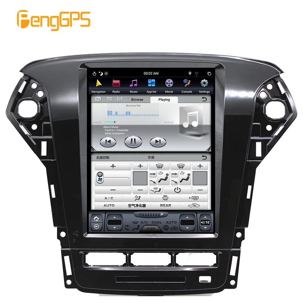  10.4''Vertical screen Tesla Android 8.1 4GB RAM voice control Built-in CARPLAY Car Radio For Ford M