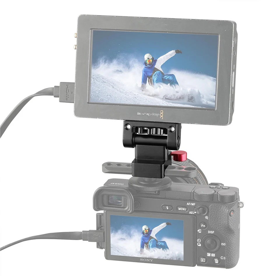 SmallRig двойной камера EVF крепление с НАТО зажим Quick Release Регулируемый монитор держатель для Следуйте Фокус