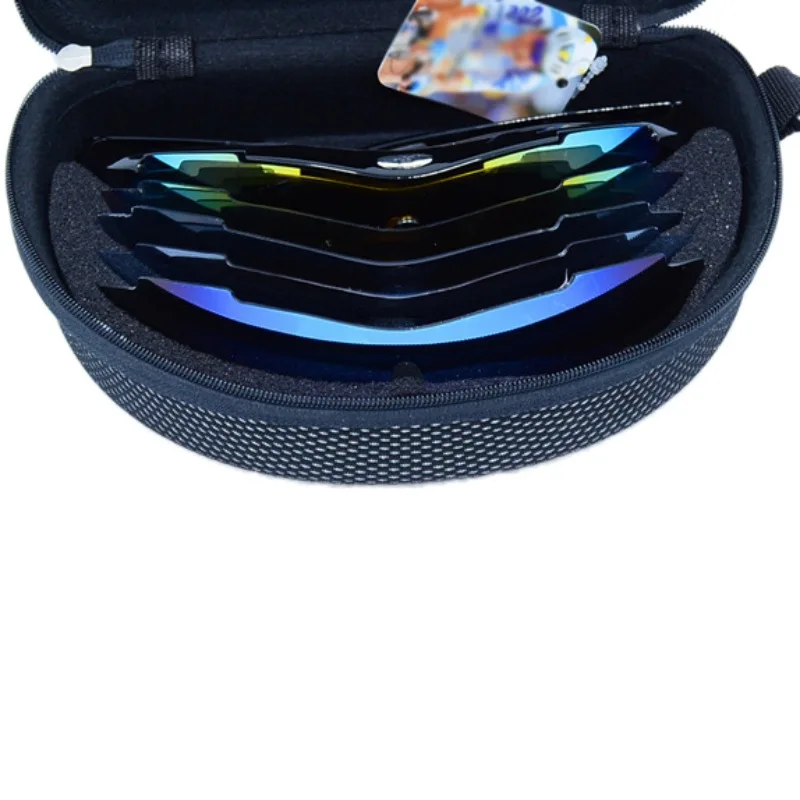 Многообъективные солнцезащитные очки анти-давление EVA Лыжные очки на молнии Коробка лыжные очки Губка/большие велосипедные очки Pro