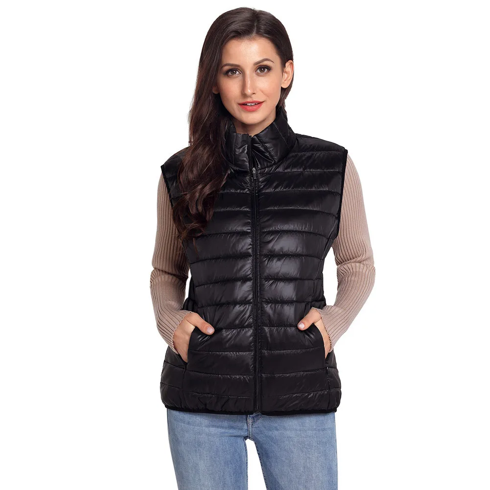 Buy Women's Mid Long Down Vest Lightweight Waistcoat