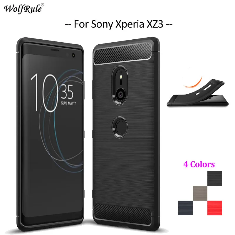 For Cover Sony Xperia Xz3 Case Soft Silicone Rugged Celular Bumper